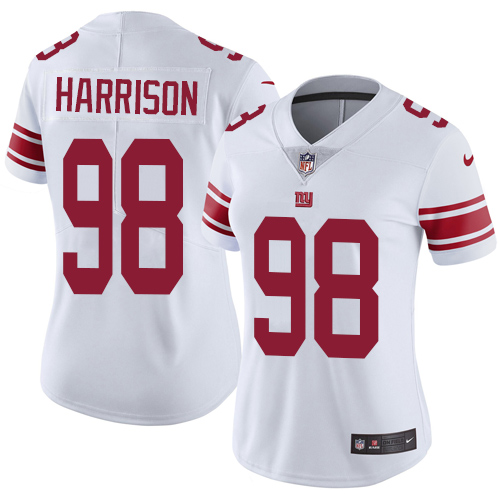 Nike Giants #98 Damon Harrison White Women's Stitched NFL Vapor Untouchable Limited Jersey